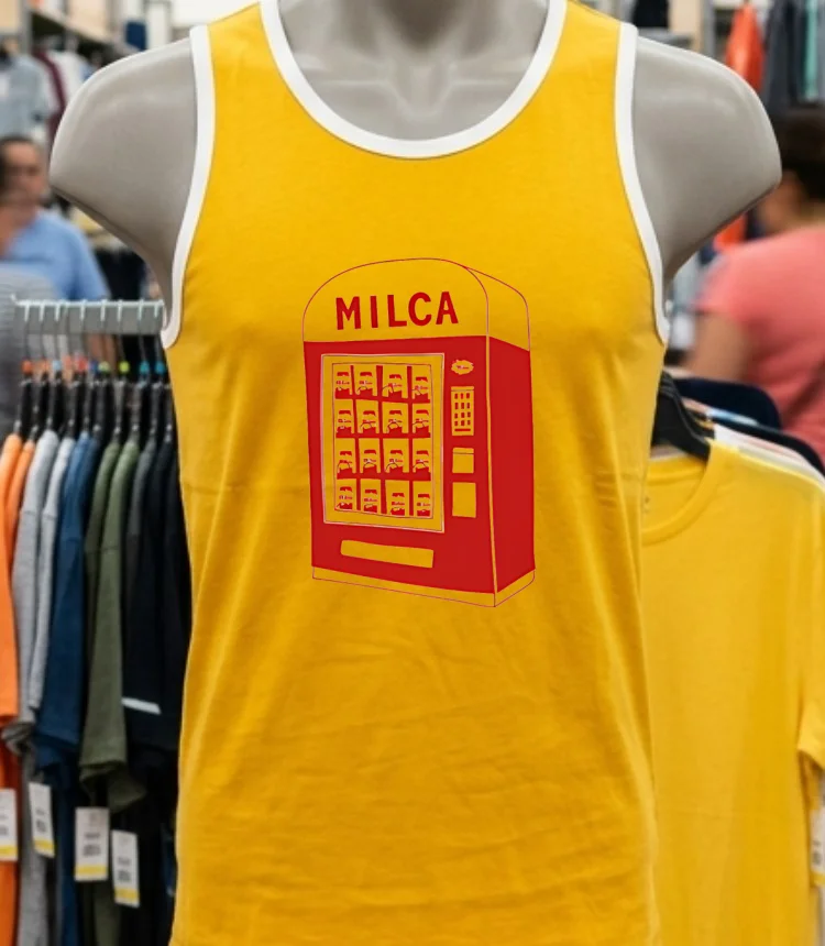 Milca Vintage Vending Machine Shirt - yellow-t-shirt Milca Vintage Vending Machine Shirt Yellow T Shirt 2