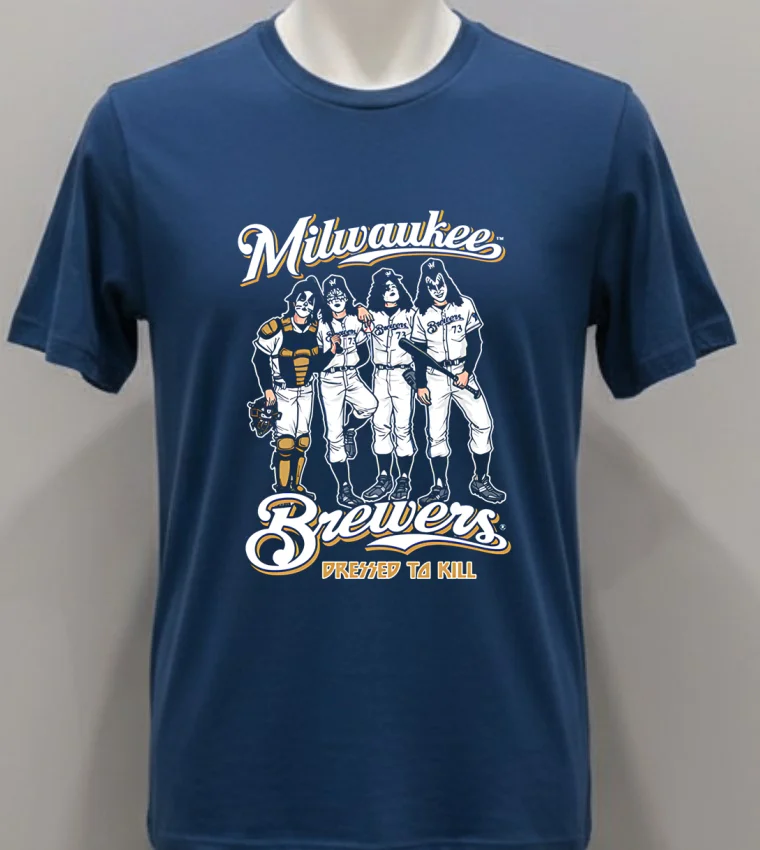 Milwaukee Brewers Dressed To Kill Shirt - navy-shirt Milwaukee Brewers Dressed To Kill Shirt Navy Shirt 1