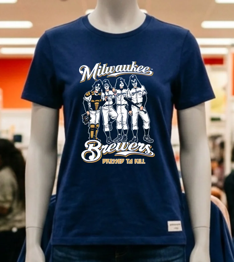 Milwaukee Brewers Dressed To Kill Shirt - navy-shirt Milwaukee Brewers Dressed To Kill Shirt Navy Shirt 2