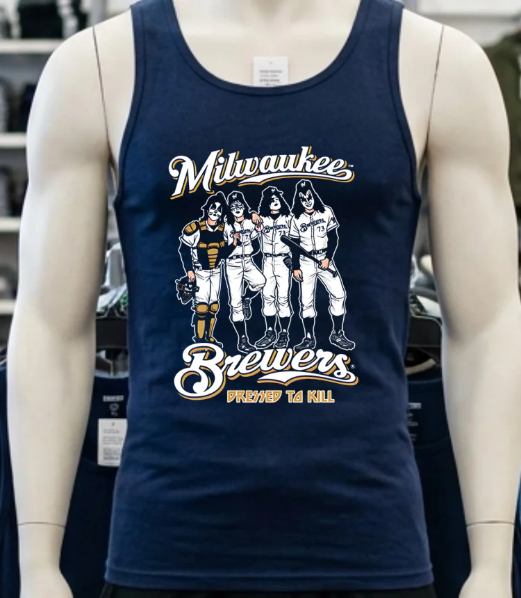 Milwaukee Brewers Dressed To Kill Shirt - navy-shirt Milwaukee Brewers Dressed To Kill Shirt Navy Shirt 3