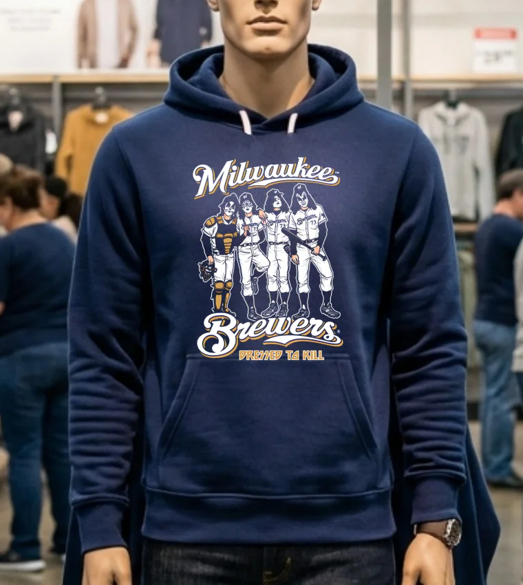 Milwaukee Brewers Dressed To Kill Shirt Navy Shirt