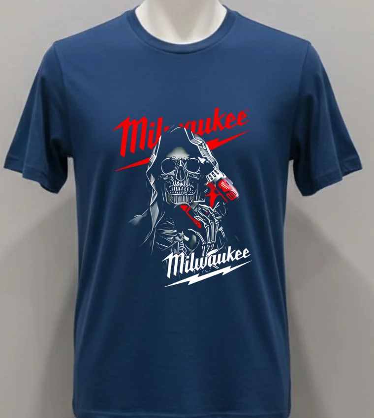 Milwaukee Tool Death Skull Shirt - navy-shirt Milwaukee Tool Death Skull Shirt Navy Shirt 1