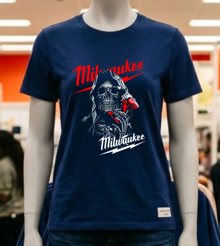 Milwaukee Tool Death Skull Shirt Navy Shirt 2