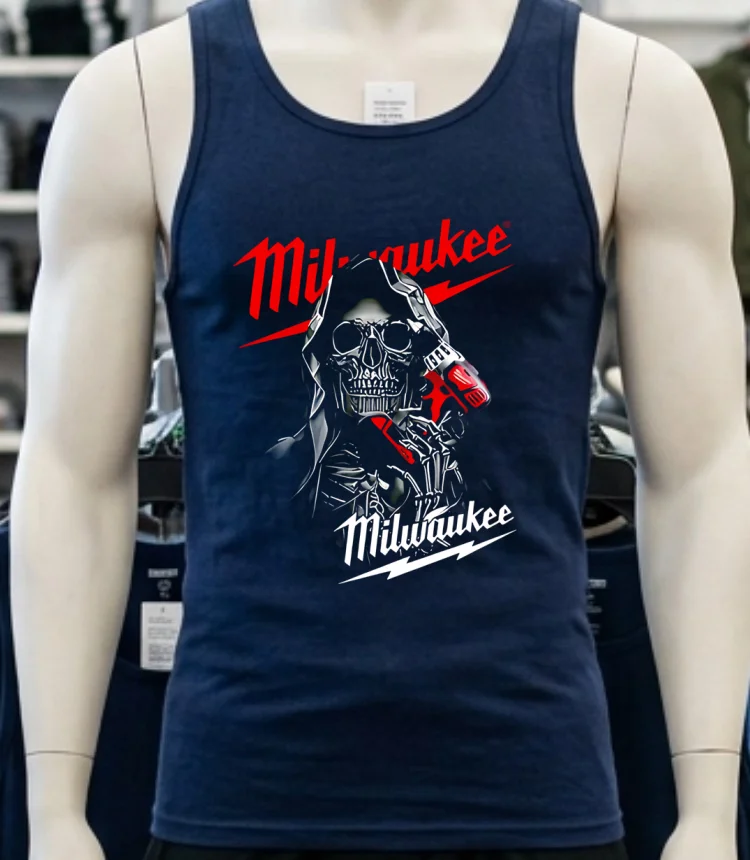 Milwaukee Tool Death Skull Shirt - navy-shirt Milwaukee Tool Death Skull Shirt Navy Shirt 3