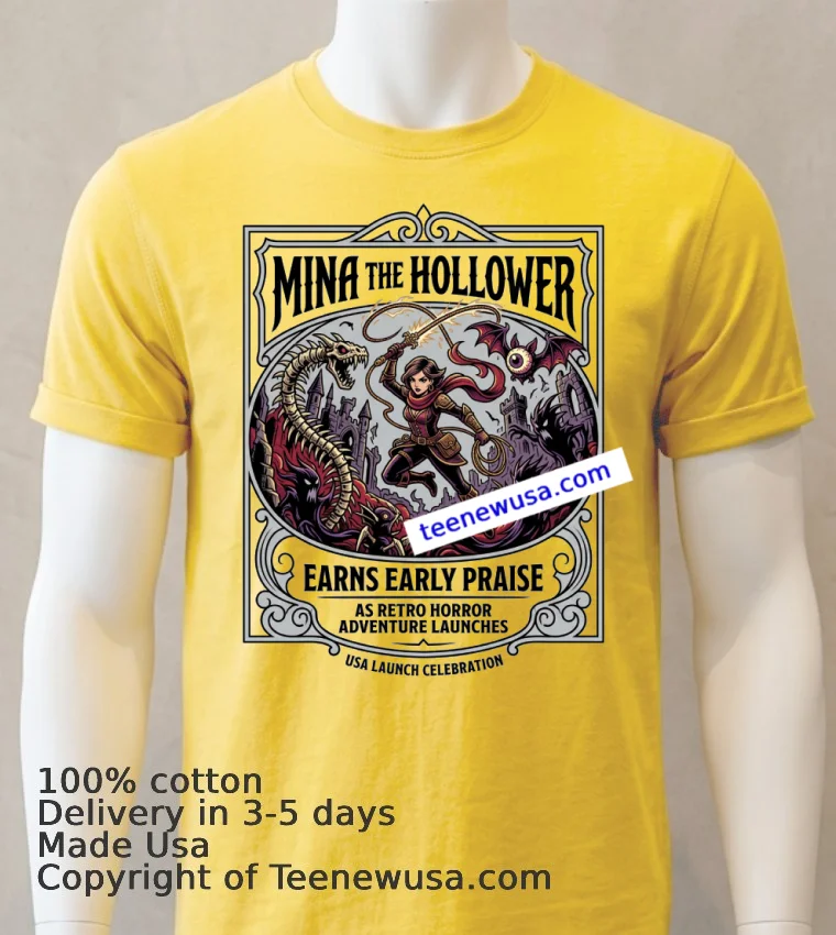 Mina The Hollower Game T Shirt - yellow-t-shirt Mina The Hollower Game T Shirt Yellow T Shirt