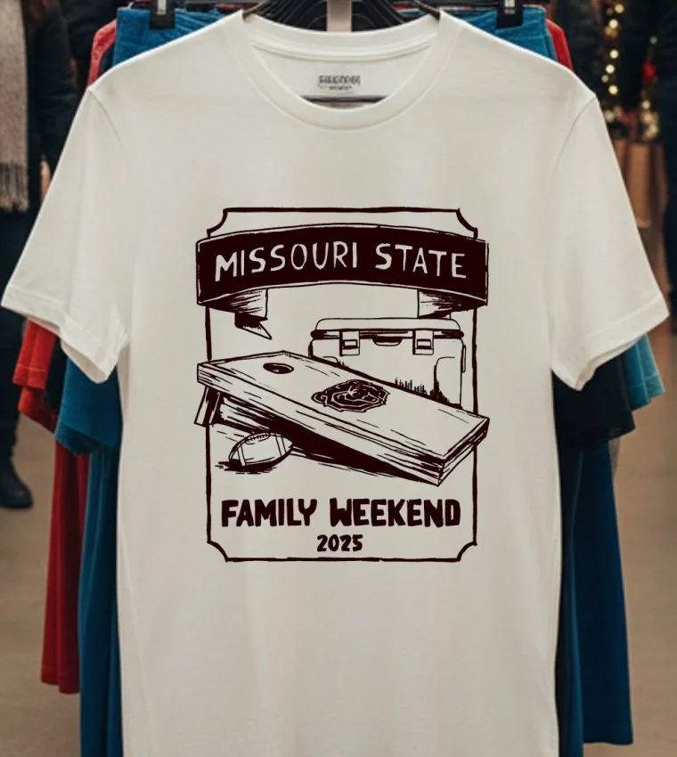Missouri State Family Weekend 2025 Shirt - white-t-shirt Missouri State Family Weekend 2025 Shirt White T Shirt
