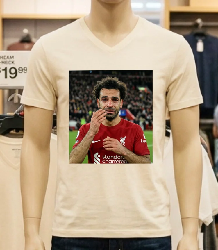 Mohamed Salah Crying Meme T Shirt - white-t-shirt Mohamed Salah Crying Meme T Shirt White T Shirt 3