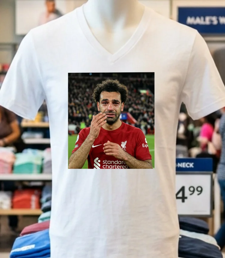 Mohamed Salah Crying Meme T Shirt - white-t-shirt Mohamed Salah Crying Meme T Shirt White T Shirt 4