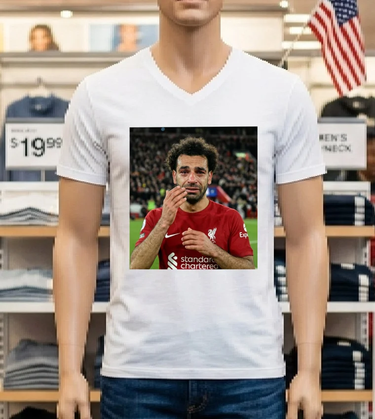 Mohamed Salah Crying Meme T Shirt - white-t-shirt Mohamed Salah Crying Meme T Shirt White T Shirt