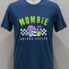 Mombie Before Coffee Spooky Mama Halloween Shirt Navy Shirt 1