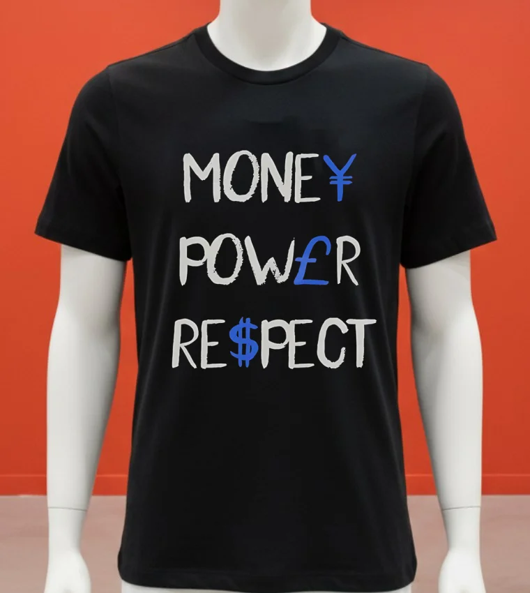 Money Power Respect Simple Shirt - balck-shirt Money Power Respect Simple Shirt Balck Shirt