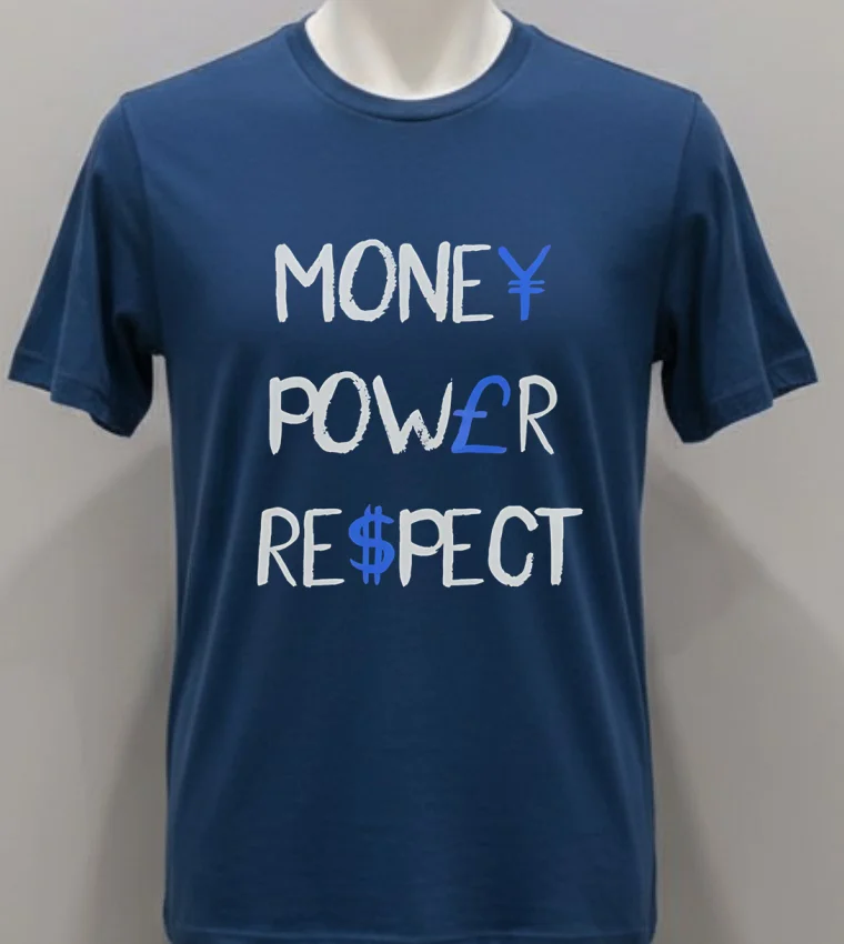 Money Power Respect Simple Shirt - navy-shirt Money Power Respect Simple Shirt Navy Shirt 1