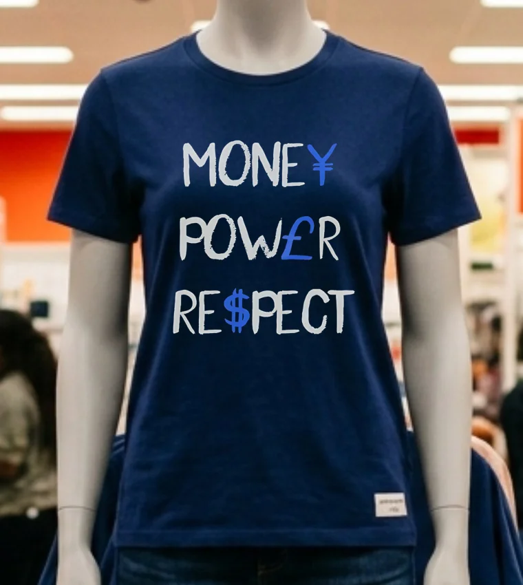 Money Power Respect Simple Shirt - navy-shirt Money Power Respect Simple Shirt Navy Shirt 2