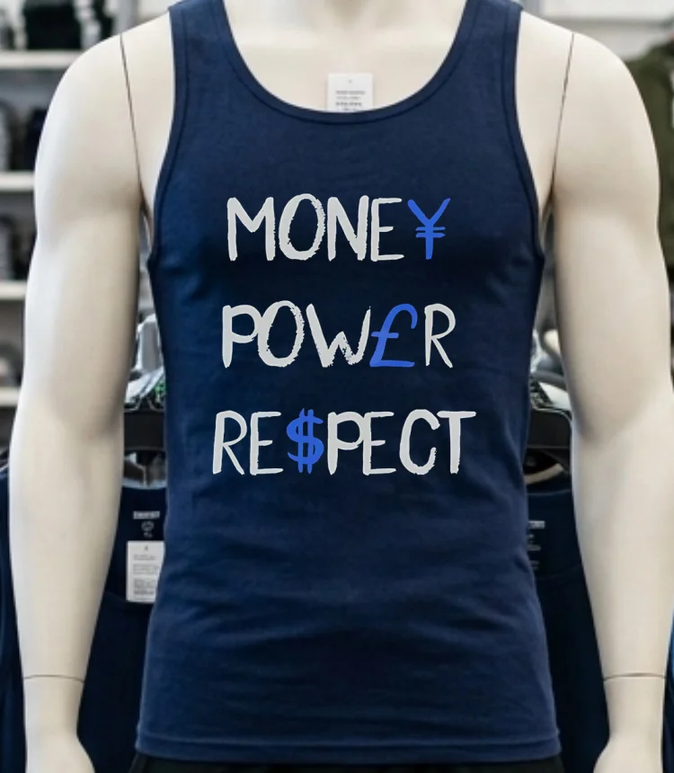 Money Power Respect Simple Shirt Navy Shirt 3