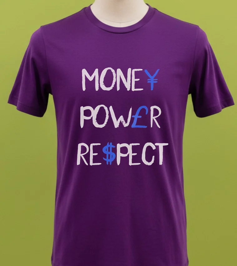 Money Power Respect Simple Shirt Purple Shirt
