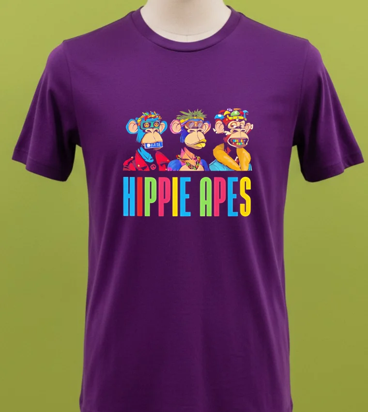 Monkeys Hippie Apes Pride Shirt - purple-shirt Monkeys Hippie Apes Pride Shirt Purple Shirt