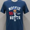 Mookie Betts Royal Los Angeles Dodgers Caricature Number 50 Shirt Navy Shirt 1