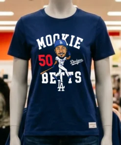 Mookie Betts Royal Los Angeles Dodgers Caricature Number 50 Shirt