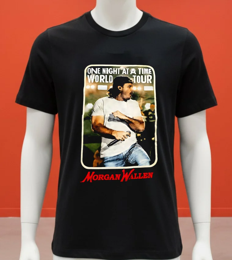 Morgan Wallen One Night At A Time World Tour Vintage Shirt - balck-shirt Morgan Wallen One Night At A Time World Tour Vintage Shirt Balck Shirt
