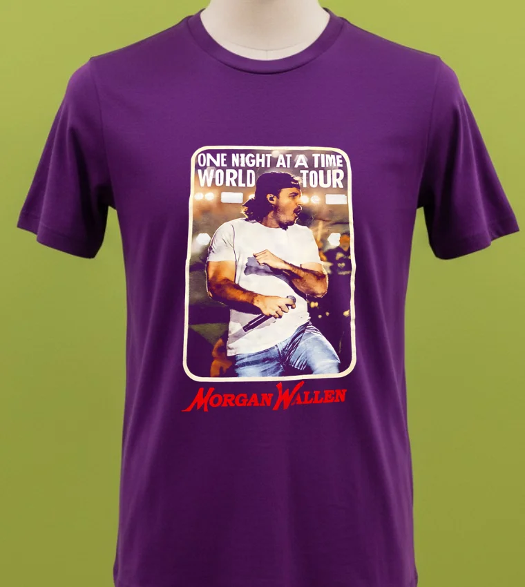 Morgan Wallen One Night At A Time World Tour Vintage Shirt - purple-shirt Morgan Wallen One Night At A Time World Tour Vintage Shirt Purple Shirt