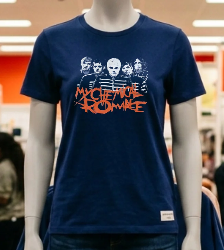 My Chemical Romance Members Classic Shirt - navy-shirt My Chemical Romance Members Classic Shirt Navy Shirt 2