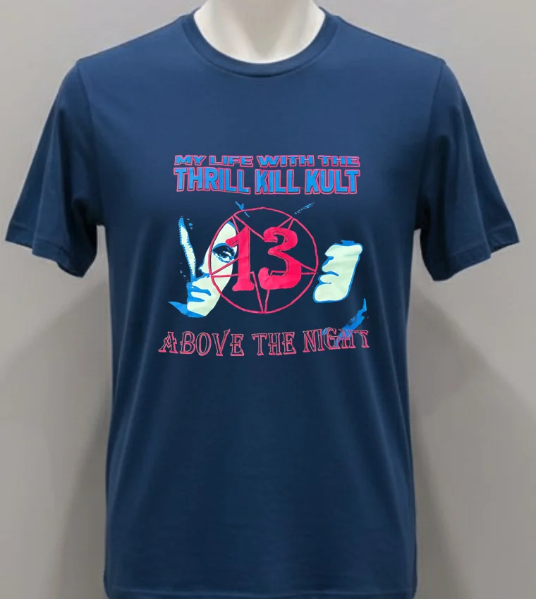 My Life With The Thrill Kill Kult 13 Above The Night Shirt - navy-shirt My Life With The Thrill Kill Kult 13 Above The Night Shirt Navy Shirt 1