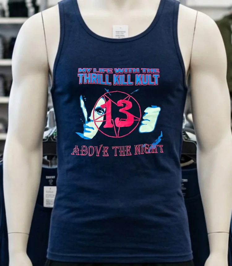 My Life With The Thrill Kill Kult 13 Above The Night Shirt - navy-shirt My Life With The Thrill Kill Kult 13 Above The Night Shirt Navy Shirt 3