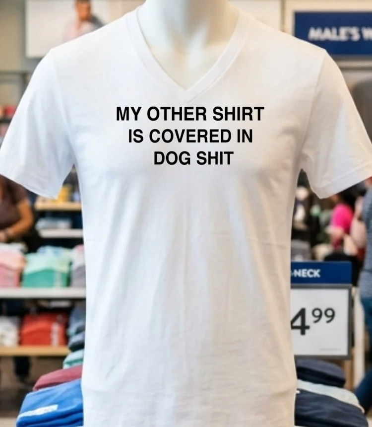 My Other Shirt Is Covered In Dog Shit Shirt - white-t-shirt My Other Shirt Is Covered In Dog Shit Shirt White T Shirt 3