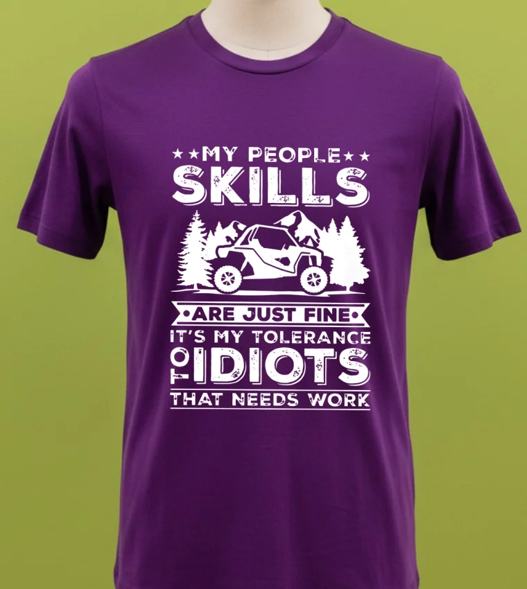 My People Skills Are Just Fine Its My Tolerance Of Idiots That Needs Work Shirt Purple Shirt