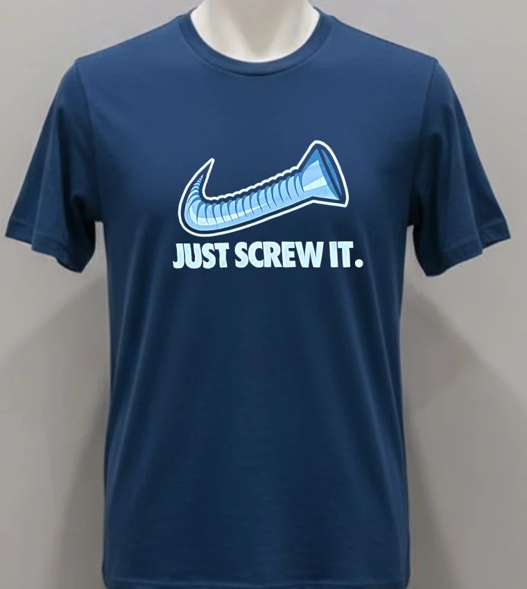 Nail Just Crew It Shirt Navy Shirt 1