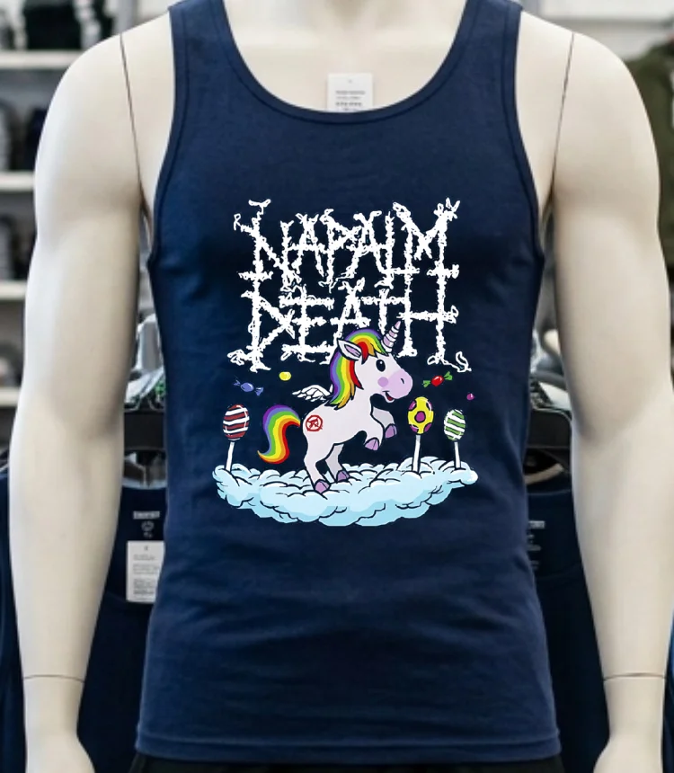Napalm Death Unicorn Cute Shirt Navy Shirt 3
