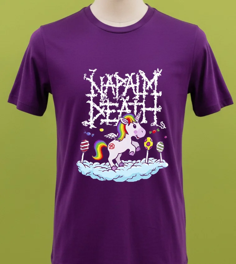 Napalm Death Unicorn Cute Shirt Purple Shirt