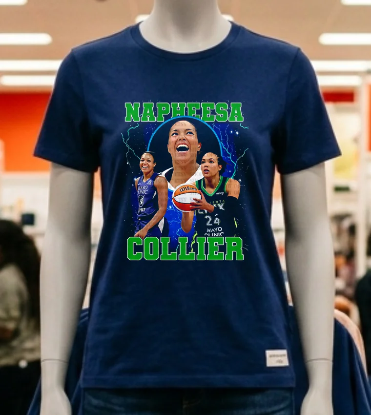 Napheesa Collier Lynx Basketball Player Step Sisters Shirt Navy Shirt 2