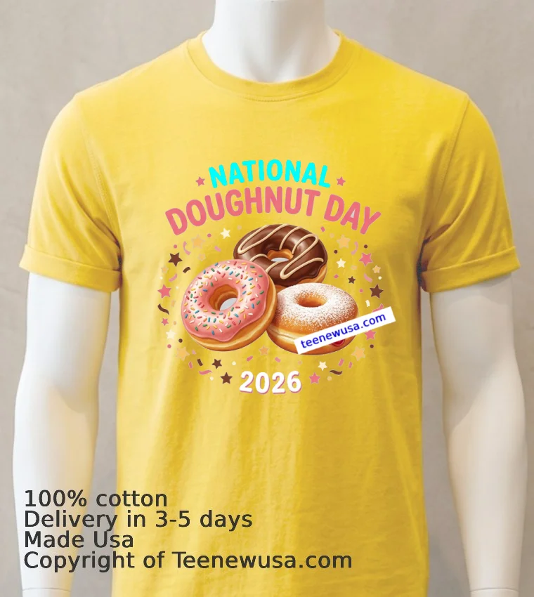 National Doughnut Day 2026 T Shirt - yellow-t-shirt National Doughnut Day 2026 T Shirt Yellow T Shirt