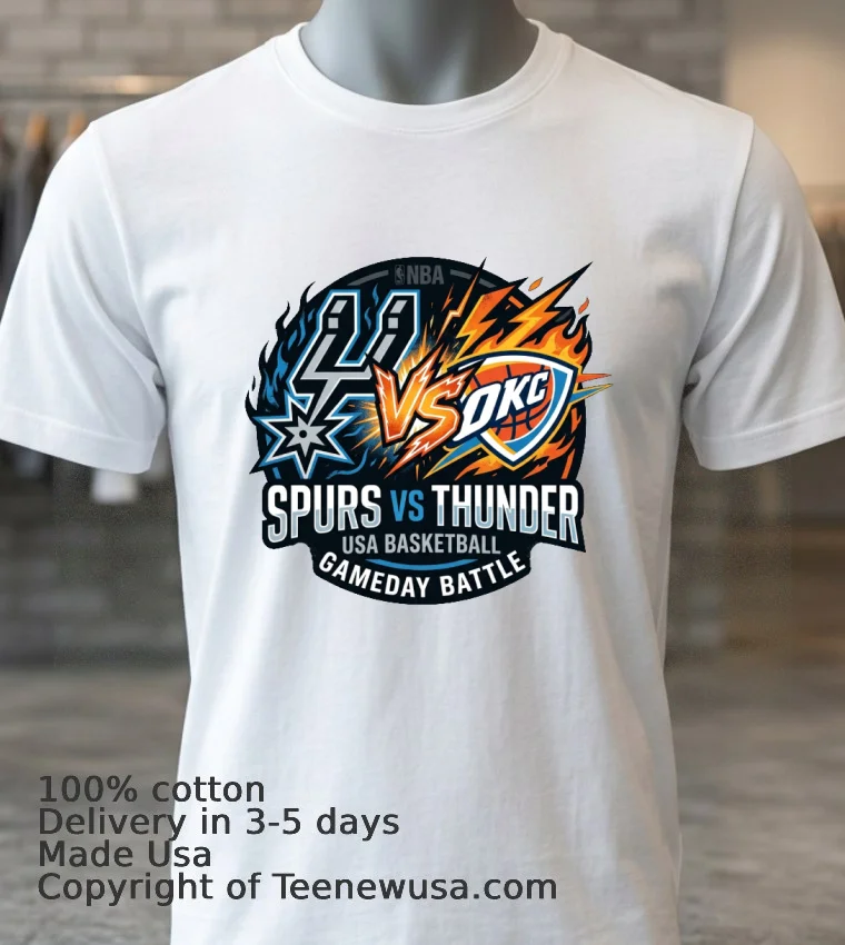 Nba 2026 Spurs Vsthunder Sport T Shirt White T Shirt 3