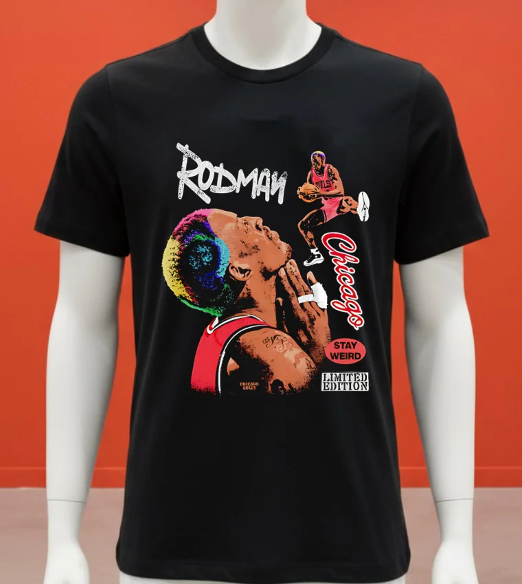 Nba Dennis Rodman Basketball Pray Retro Shirt - balck-shirt Nba Dennis Rodman Basketball Pray Retro Shirt Balck Shirt