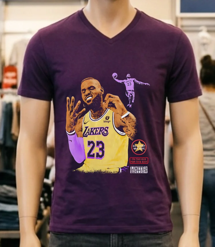 Nba Lebron James Hold Up 4 Fingers Shirt - purple-shirt Nba Lebron James Hold Up 4 Fingers Shirt Purple Shirt
