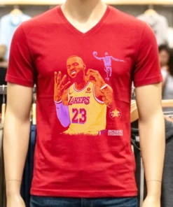 Nba Lebron James Hold Up 4 Fingers Shirt