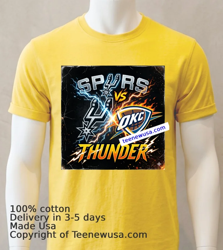 Nba Playoffs 2026 Spurs Vsthunder Sport T Shirt - yellow-t-shirt Nba Playoffs 2026 Spurs Vsthunder Sport T Shirt Yellow T Shirt