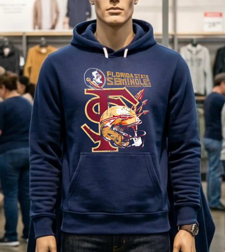 Ncaa Florida State Seminoles Tallahassee Florida Graphic Vintage Shirt Navy Shirt