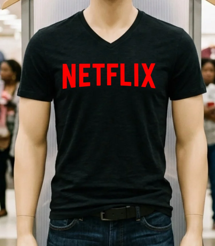 Netflix Down Shirt - balck-shirt Netflix Down Shirt Balck Shirt 1