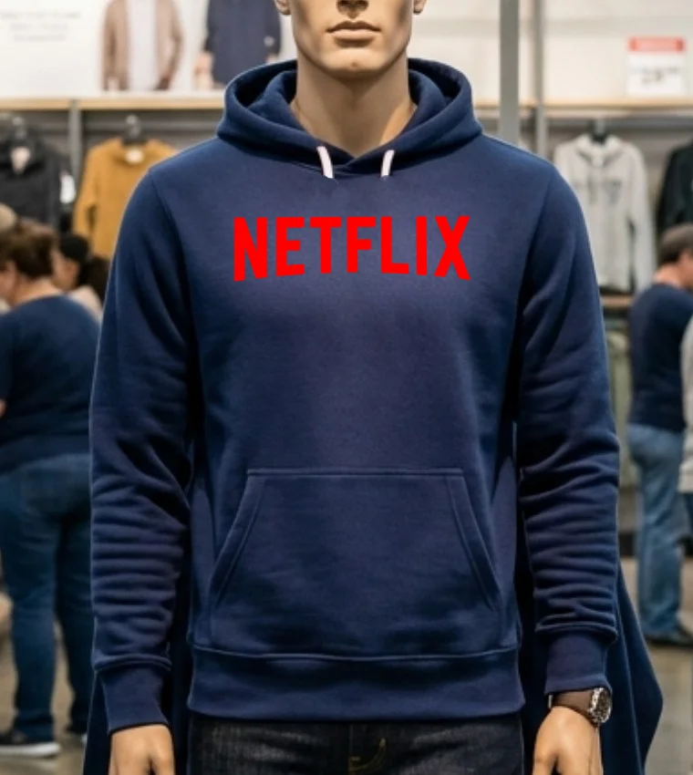 Netflix Down Shirt Navy Shirt