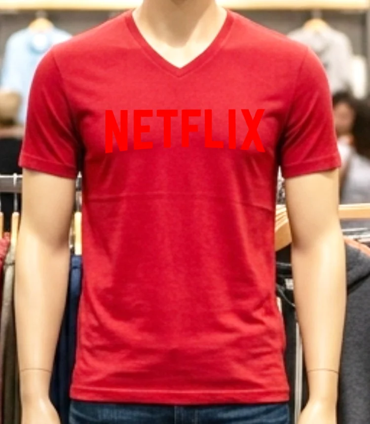 Netflix Down Shirt Red Shirt