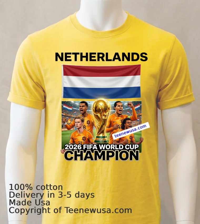 Netherlands National Football World Cup 2026 T Shirt - yellow-t-shirt Netherlands National Football World Cup 2026 T Shirt Yellow T Shirt
