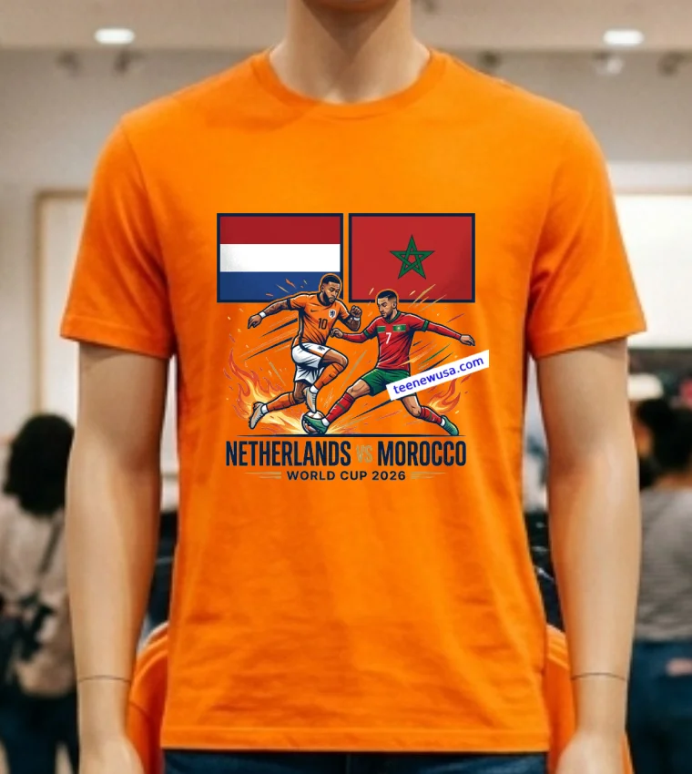 Netherlands Vs Morocco World Cup 2026 T Shirt - orange-shirt Netherlands Vs Morocco World Cup 2026 T Shirt Orange Shirt