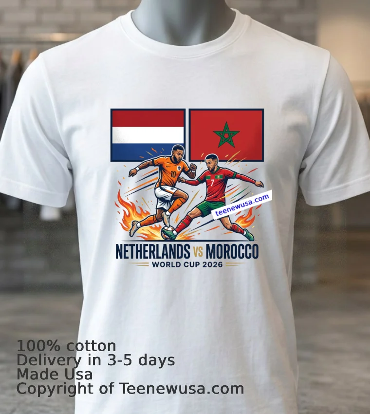 Netherlands Vs Morocco World Cup 2026 T Shirt White T Shirt 3