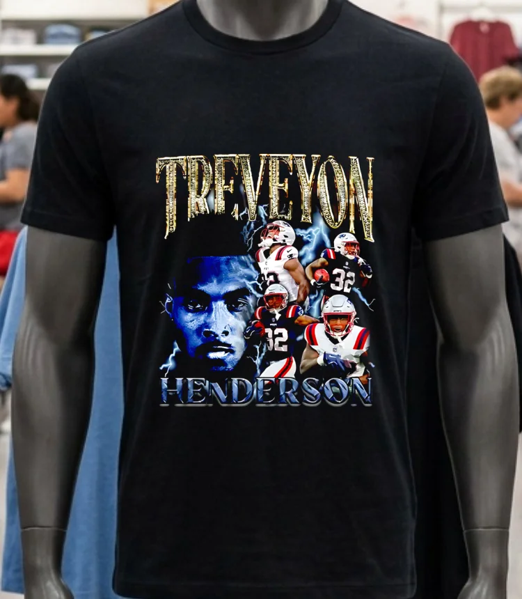 New England Patriots Treveyon Henderson Graphic Shirt - balck-shirt New England Patriots Treveyon Henderson Graphic Shirt Balck Shirt 2