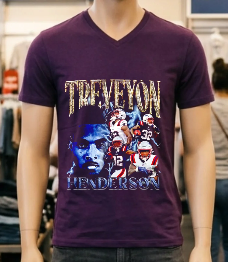 New England Patriots Treveyon Henderson Graphic Shirt - purple-shirt New England Patriots Treveyon Henderson Graphic Shirt Purple Shirt