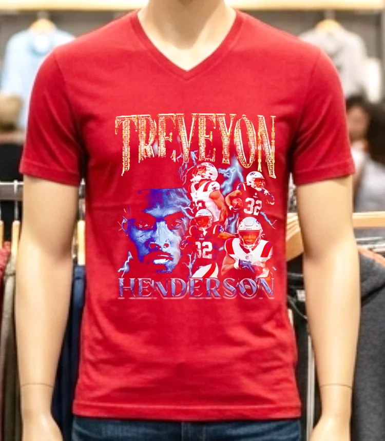 New England Patriots Treveyon Henderson Graphic Shirt - red-shirt New England Patriots Treveyon Henderson Graphic Shirt Red Shirt