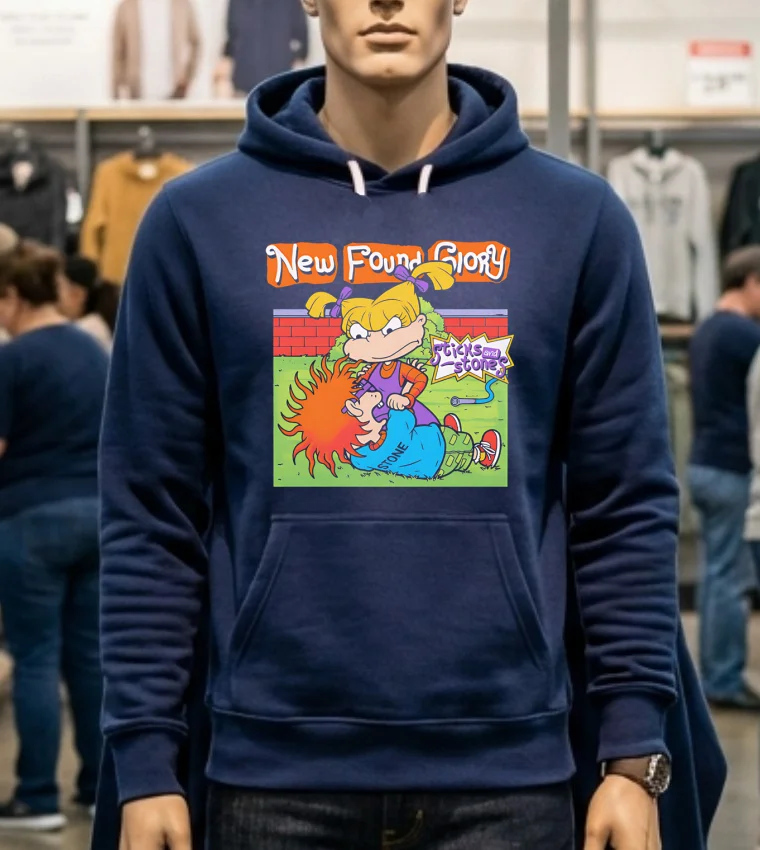 New Found Rugrats Cartoon Shirt Navy Shirt